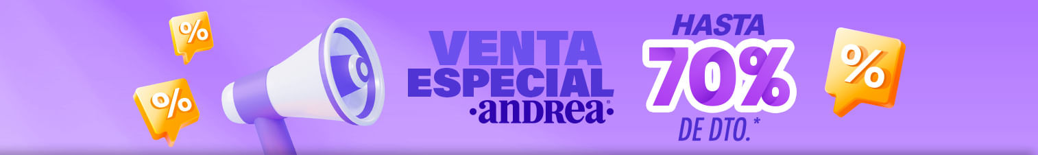 Venta Especial Andrea | Hasta 70% de Descuento